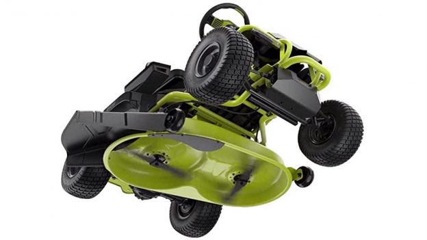 Beneath the Ryobi RY48111 Electric Riding Lawn Mower