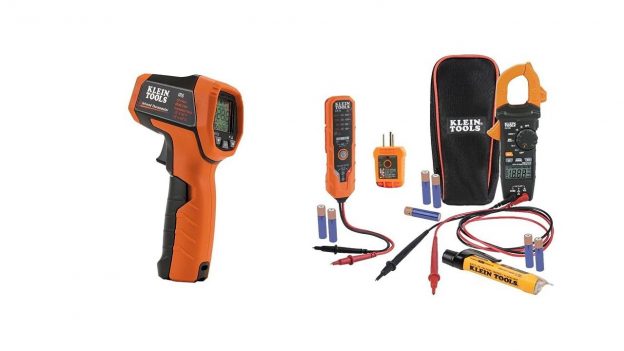 Best for Industrial Use: Klein Tools IR5 Dual Laser Infrared Thermometer + Test Kit